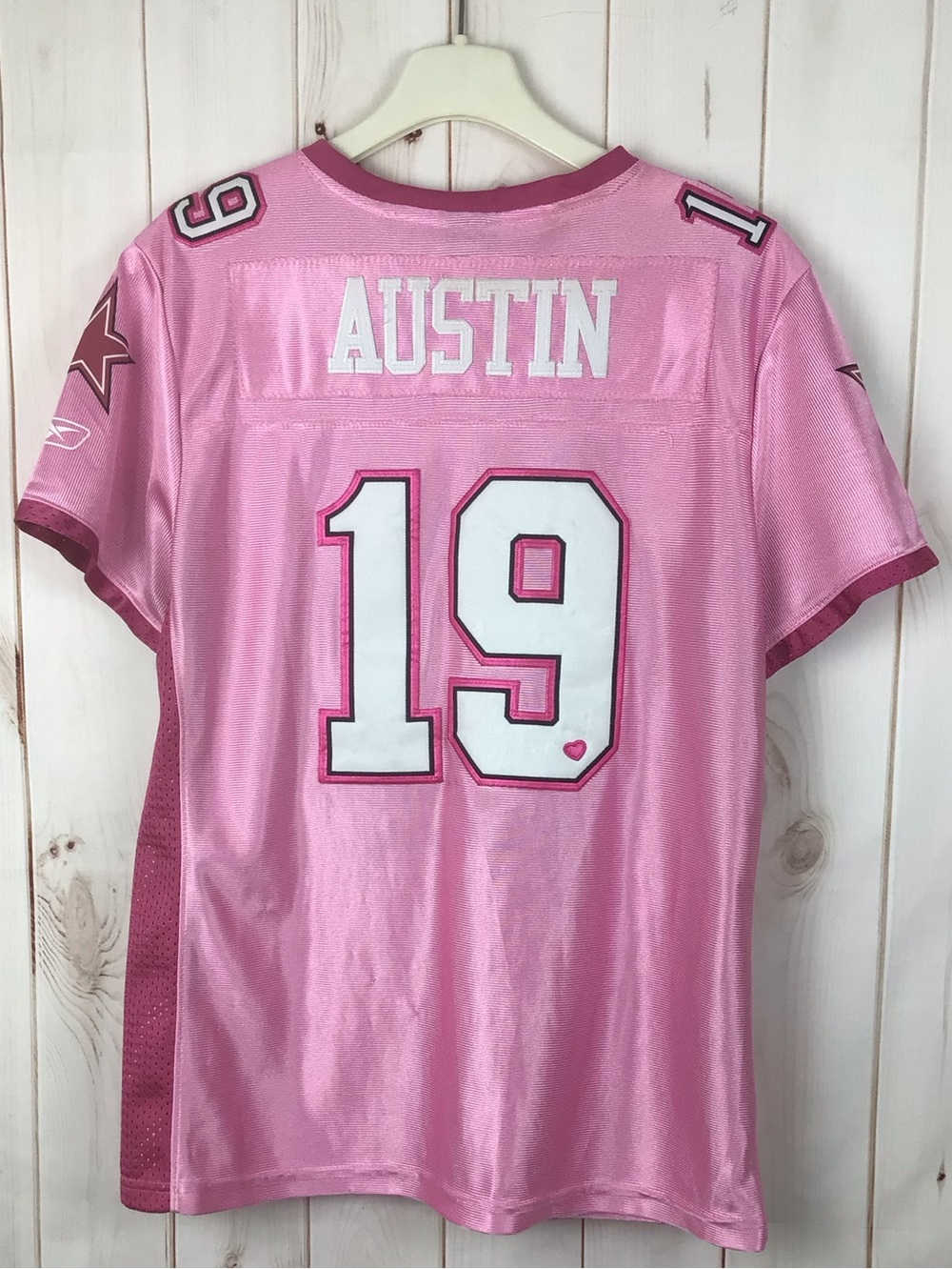 Reebok NFL Dallas Cowboys Miles Austin #19 pink women's jersey Size XL - Picture 2 of 7